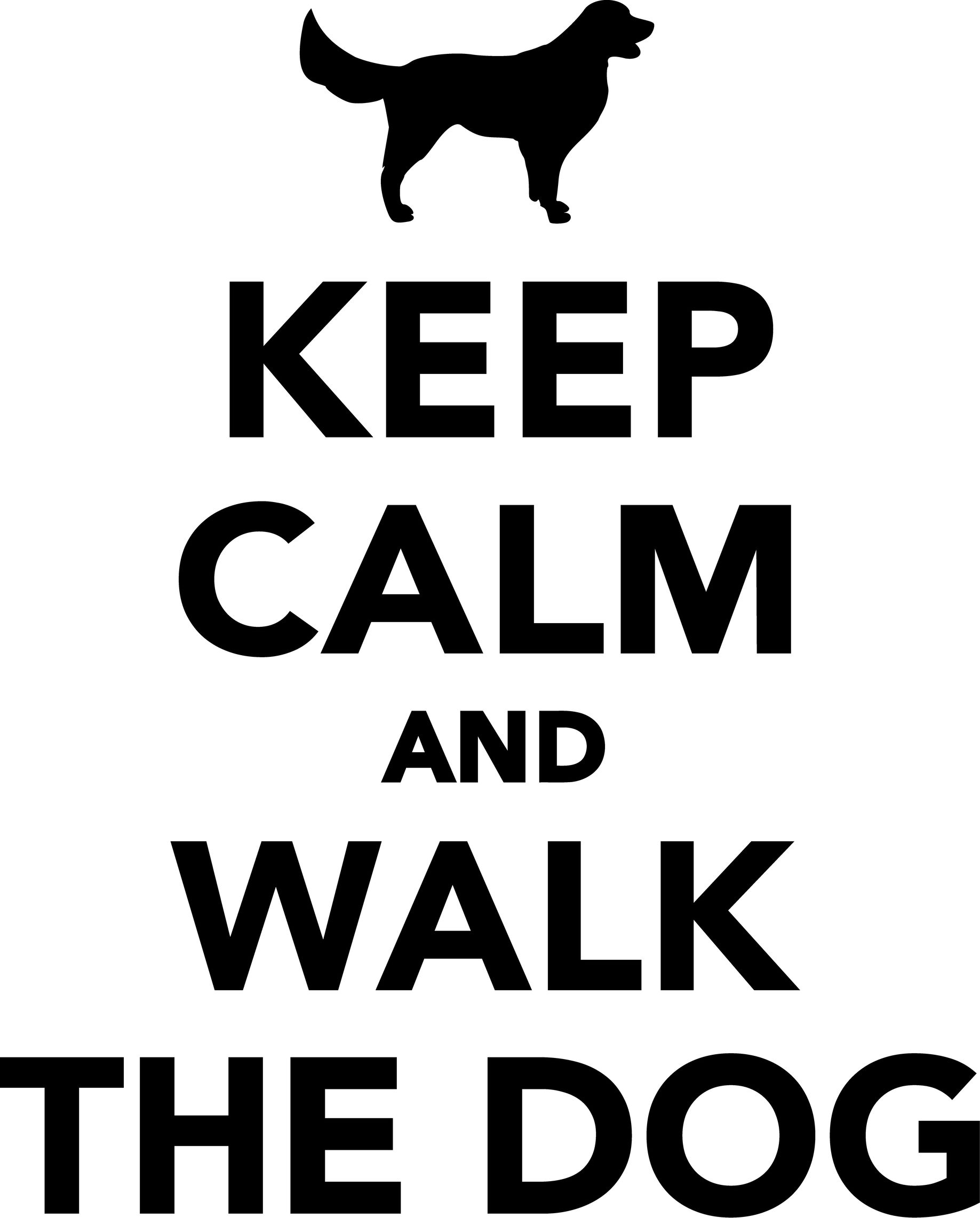Keep calm nad walk the dog